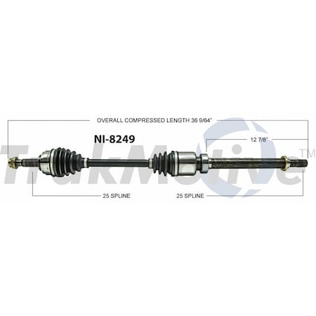 Surtrack Axle Cv Axle Shaft, Ni-8249 NI-8249